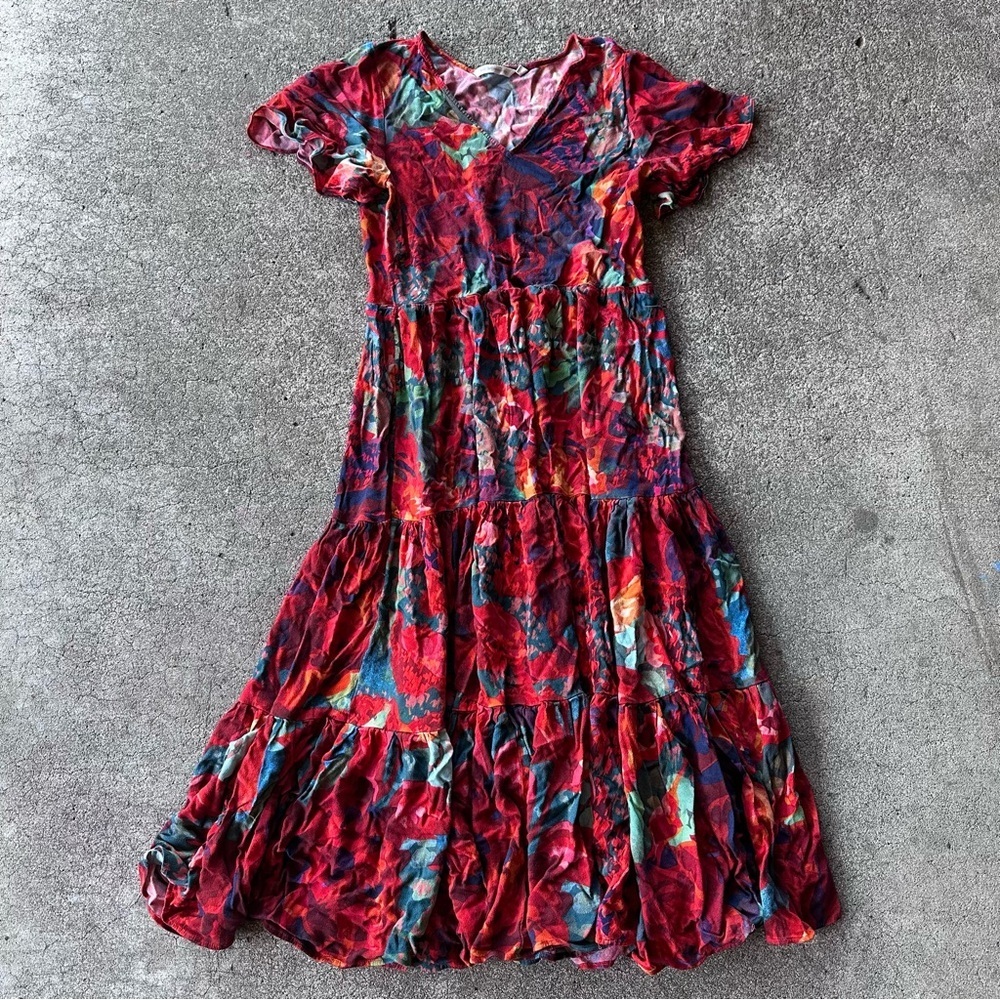 Soft Surroundings Printemps Floral Midi Dress - Picture 2 of 5